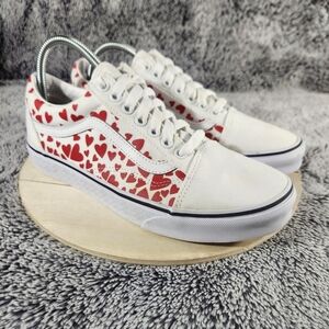 Vans Old Skool Valentines Hearts Sneakers Women's 9.5 Men's 8